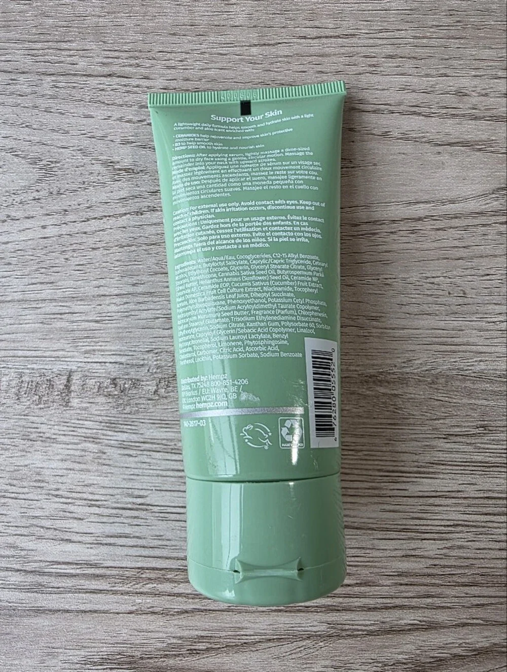 HEMPZ Smoothing Day Moisturizer Cucumber & Aloe Ceramides + B3 3 oz Sealed